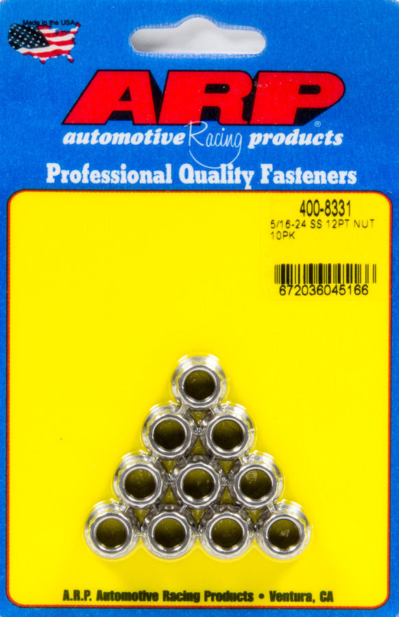 ARP 5/16-24 SS 12pt Nut Kit