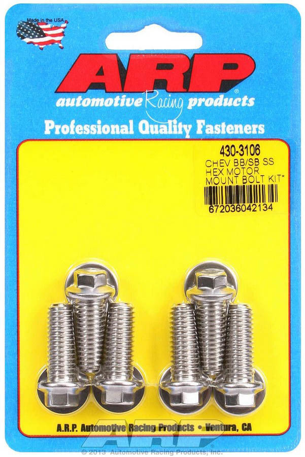ARP Chevy Hex Motor Mount Bolt Kit w/ energy suspension Mounts