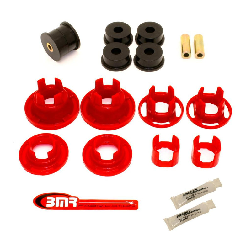 BMR 10-11 5th Gen Camaro Street Version Rear Cradle Bushing Kit (BK001 BK016) - Black/Red