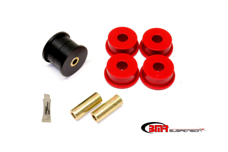 BMR 12-15 5th Gen Camaro Differential Mount Bushing Kit (Poly/Delrin Combo) - Black/Red