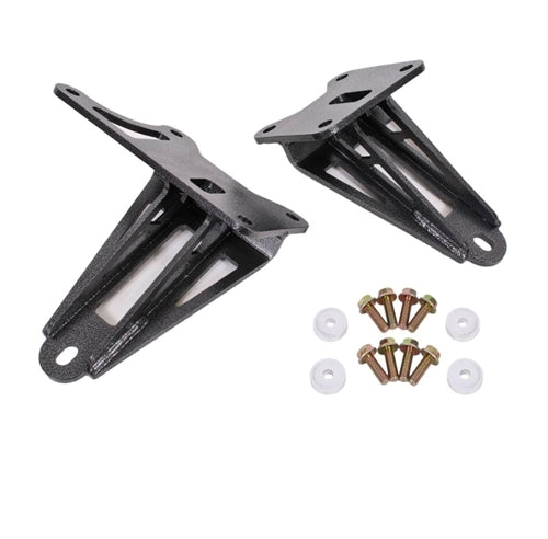 BMR 11-17 S197 Mustang Motor Mount Brackets - Black Hammertone