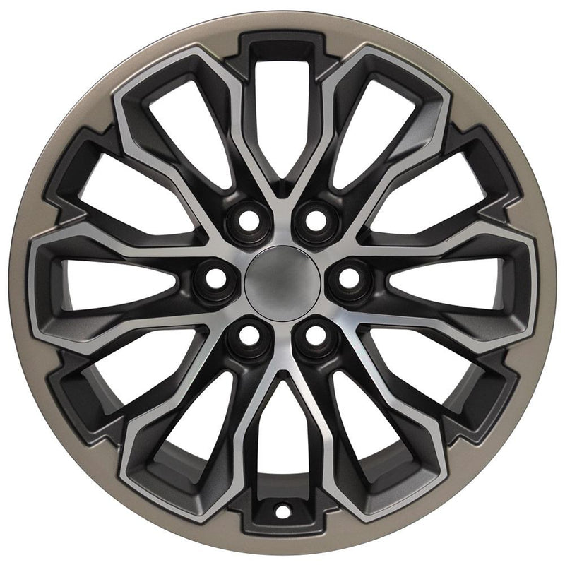 17" Replica Wheel fits Chevy Colorado ZR2 CV54 Satin Gunmetal Mach'd 17x8