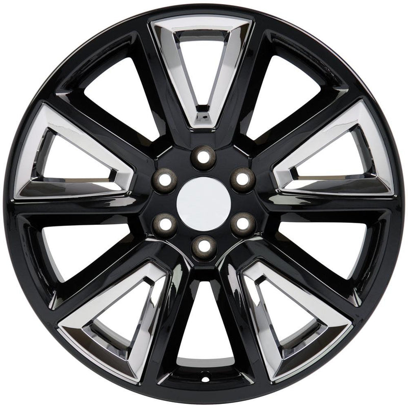 20" Replica Wheel CV73 Fits Chevrolet Tahoe Rim 20x8.5 Black Wheel
