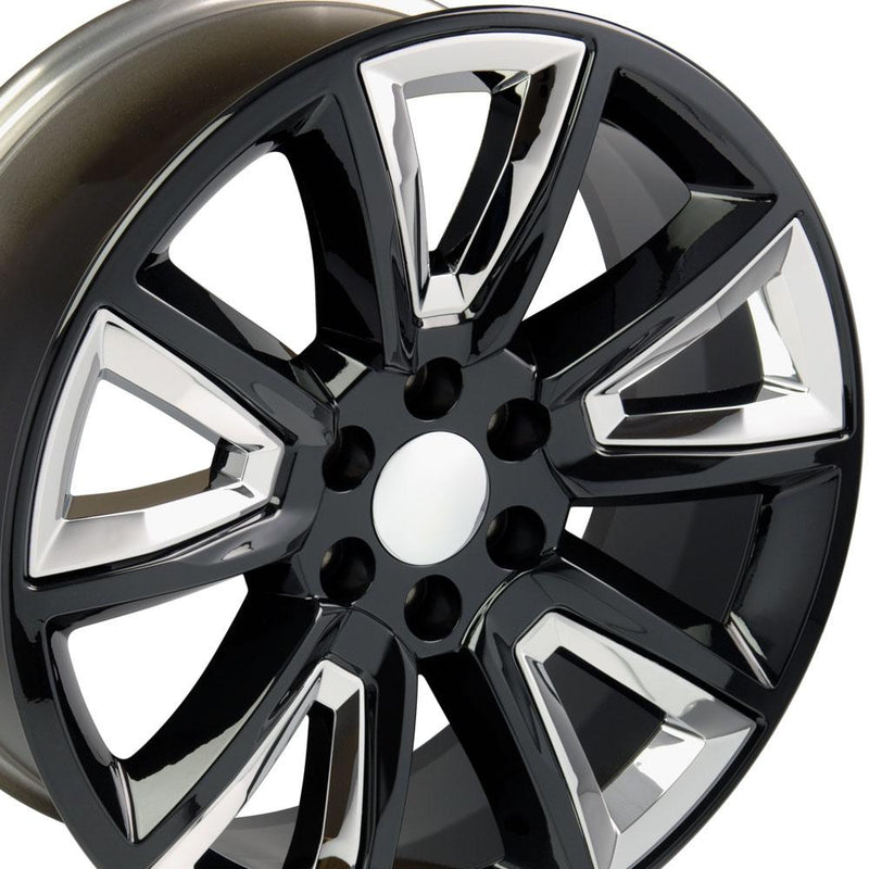 20" Replica Wheel CV73 Fits Chevrolet Tahoe Rim 20x8.5 Black Wheel