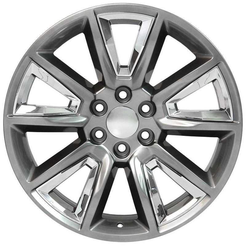 22" Replica Wheel CV73B Fits Chevrolet Tahoe Rim 22x9 Hyper w/Chrome Wheel