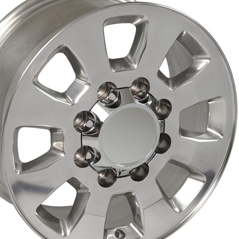 18" Replica Wheel CV75A Fits GMC Sierra Rim 18x8 Polished Wheel
