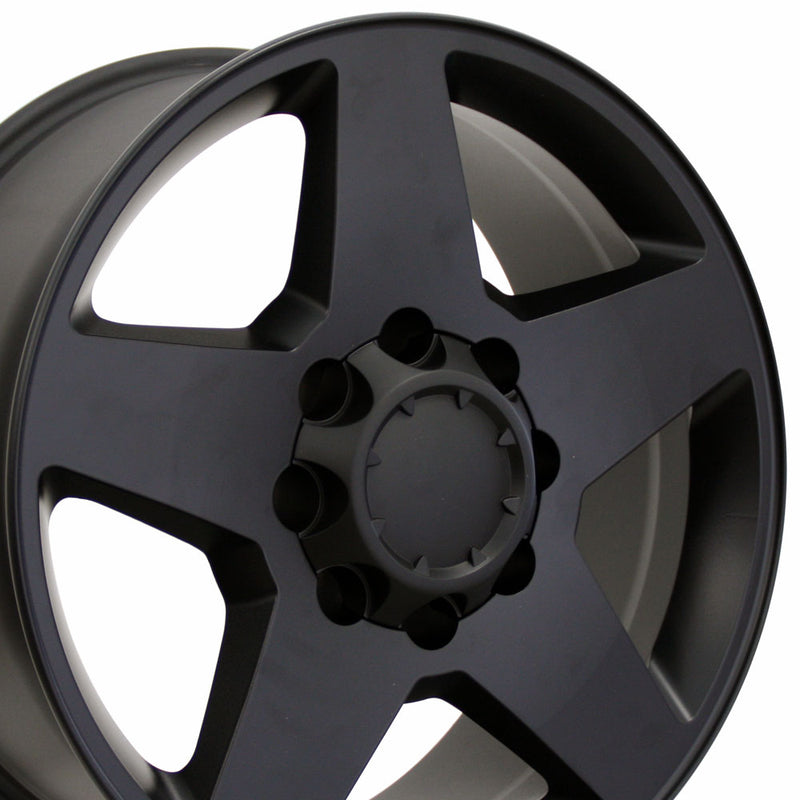 20" Replica Wheel CV91A 8 Lug Fits Chevrolet Rim 20x8.5 Black Wheel