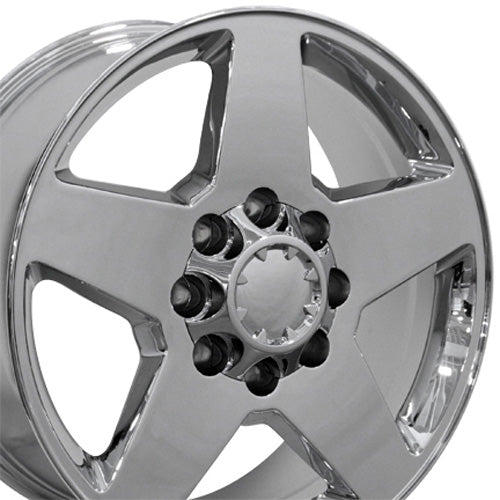20" Replica Wheel CV91A 8 Lug Fits Chevrolet Rim 20x8.5 Chrome Wheel