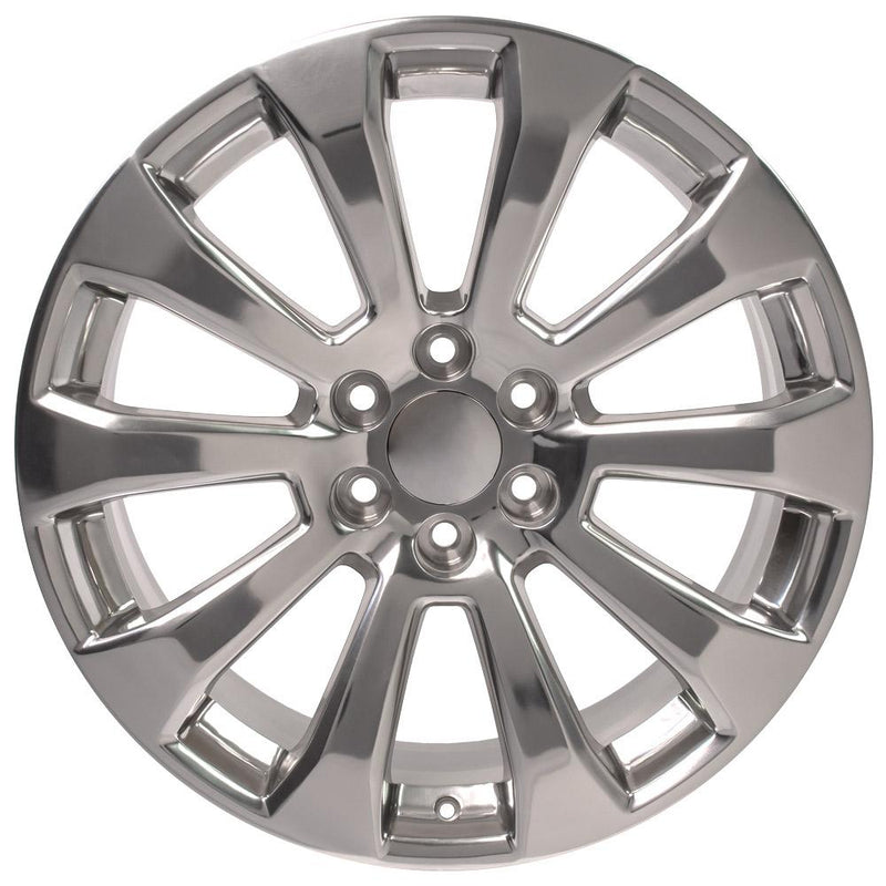22" Replica Wheel CV95 Fits Chevrolet Silverado Rim 22x9 Polished Wheel
