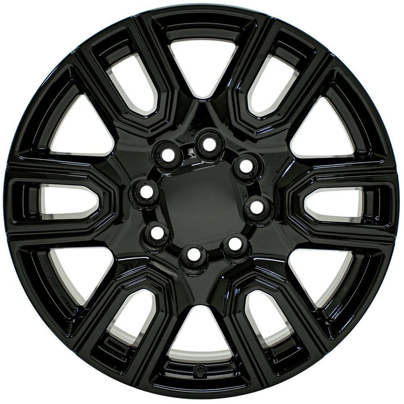 20" Replica Wheel fits GMC Sierra 2500/3500 - CV96B Black 20x8.5
