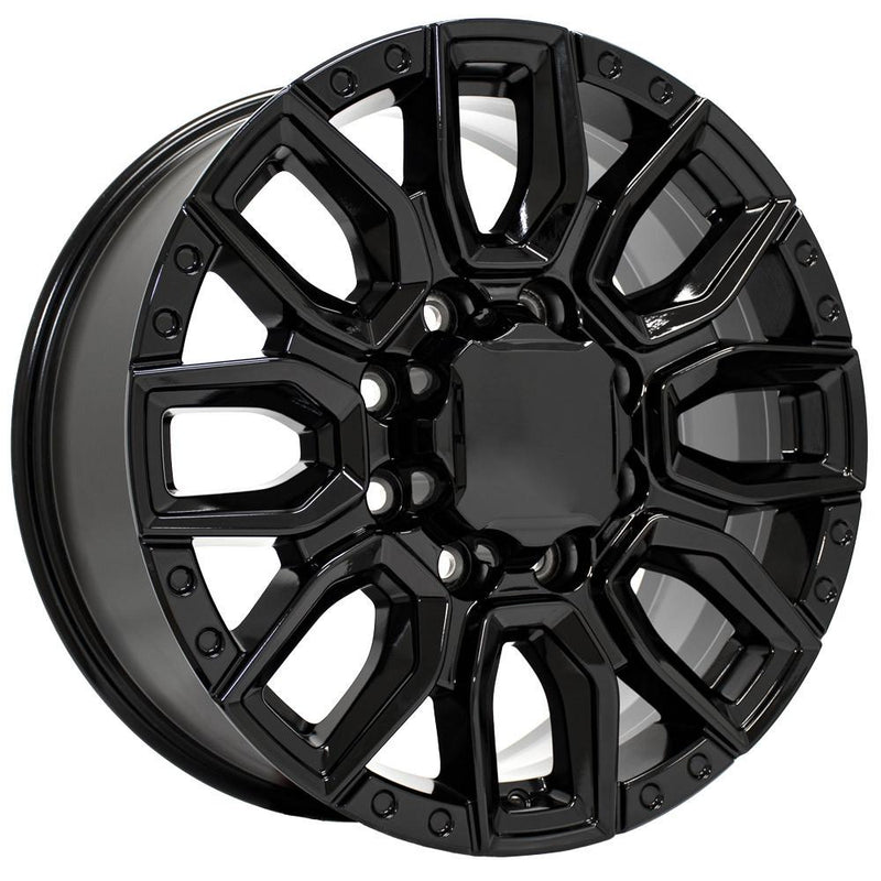 20" Replica Wheel fits GMC Sierra 2500/3500 - CV97B Black 20x8.5