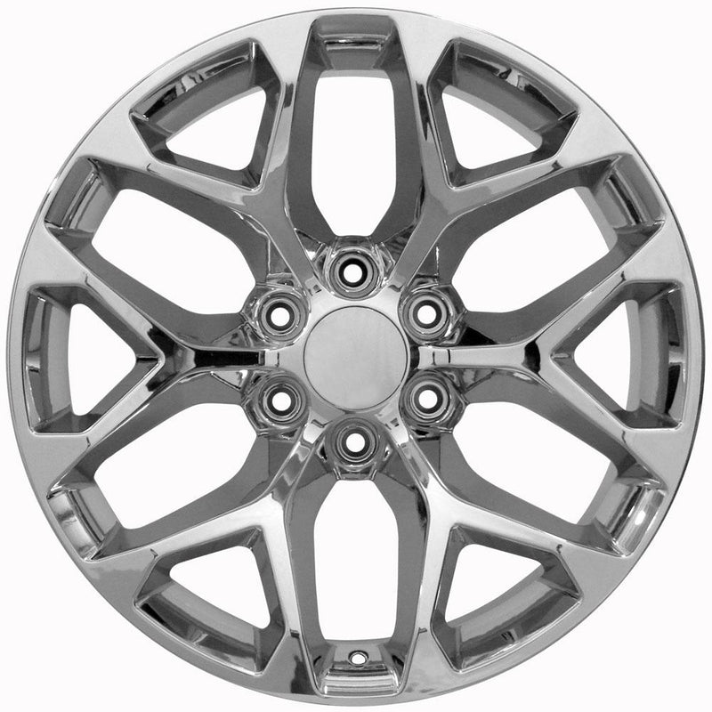 20" Replica Wheel CV98 Fits Chevrolet Silverado Rim 20x9 Chrome Wheel
