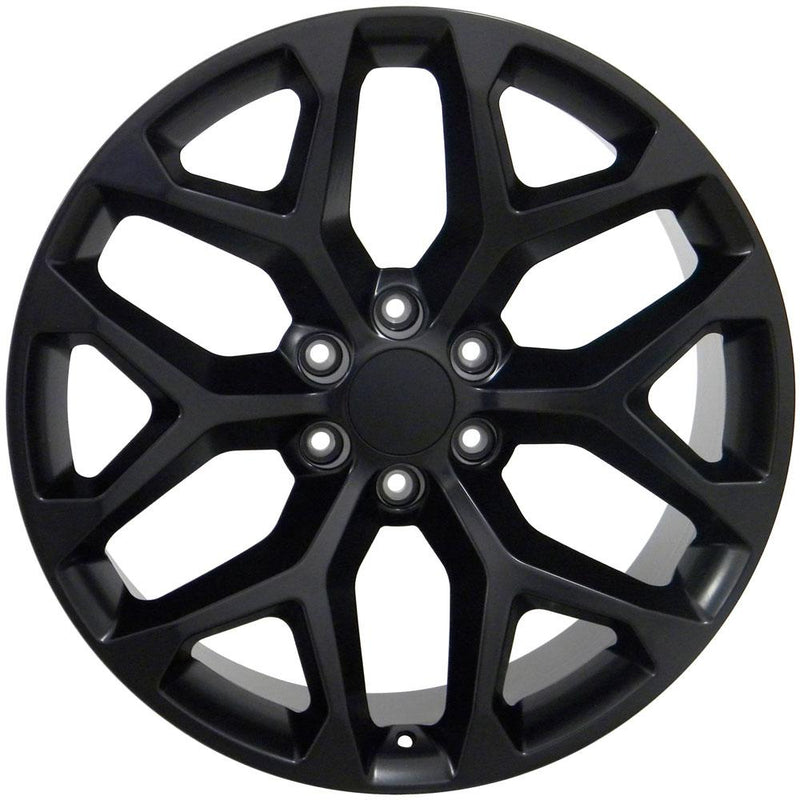 22" Replica Wheel fits Chevy Silverado - CV98B Satin Black 22x9