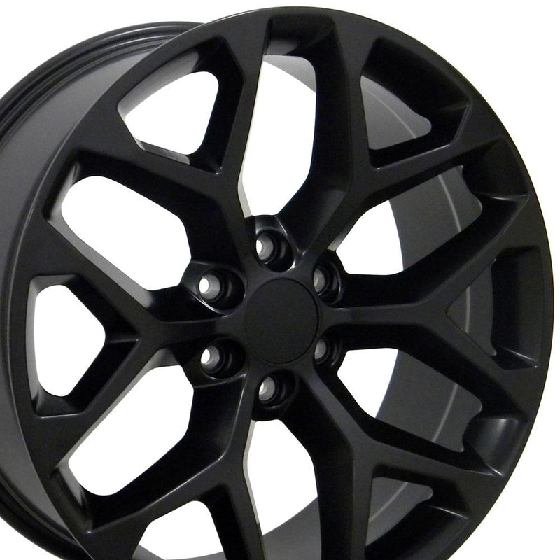22" Replica Wheel fits Chevy Silverado - CV98B Satin Black 22x9