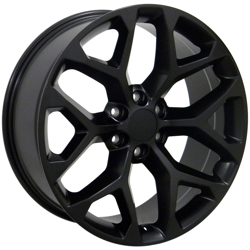 22" Replica Wheel fits Chevy Silverado - CV98B Satin Black 22x9