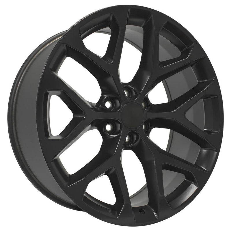 24" Replica Wheel fits Chevy Silverado - CV98B Satin Black 24x10