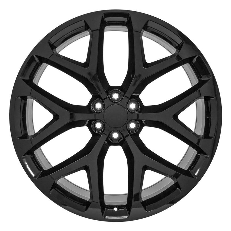 26" Replica Wheel CV98 Fits Chevy Silverado Rim 26x10 Black Wheel