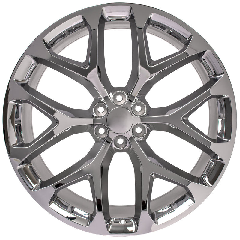 26" Replica Wheel CV98 Fits Chevy Silverado Rim 26x10 Chrome Wheel
