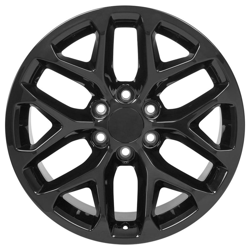 20" Replica Wheel CV98B Fits Chevy Silverado Rim 20x9 Black Wheel