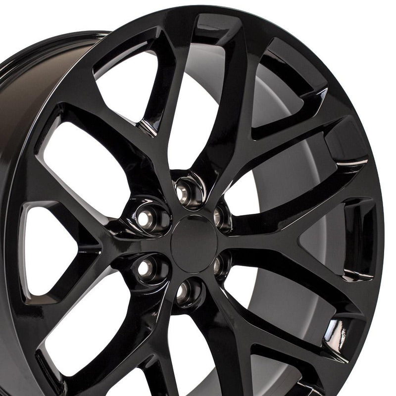 24" Replica Wheel fits Chevy Silverado - CV98B Black 24x10