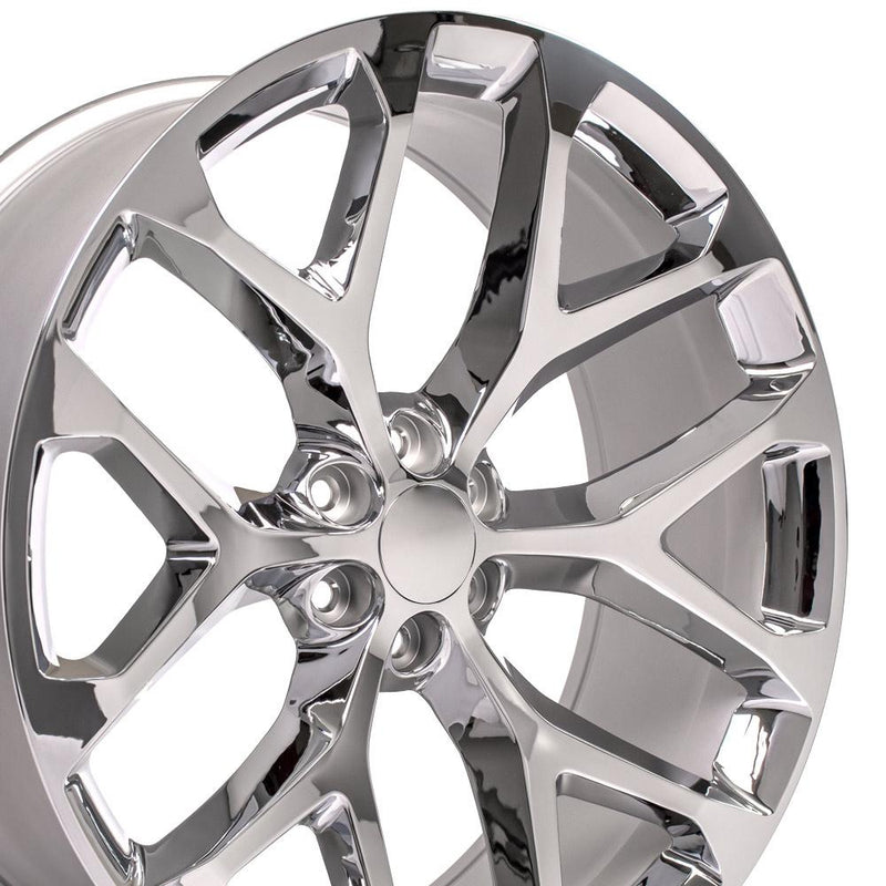 26" Replica Wheel CV98B Fits Chevy Silverado Rim 26x10 Chrome Wheel