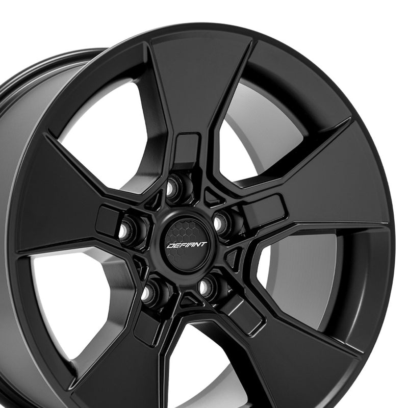 Defiant Wheel DF02 Satin Black Wheel 17x8.5 5x5" fits Jeep Wrangler, Jeep Gladiator