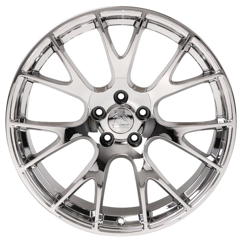 20" Replica Wheel DG15 Fits Dodge Hellcat Rim 20x9 Chrome Wheel