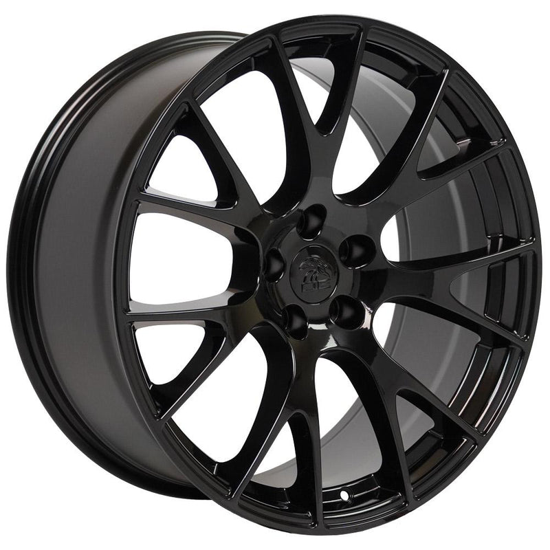 20" Replica Wheel DG15 Fits Dodge Hellcat Rim 20x10 Black Wheel