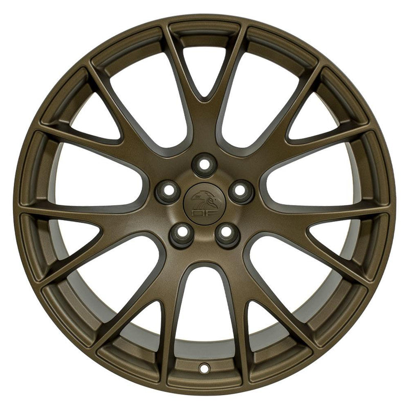 20" Replica Wheel DG15 Fits Dodge Hellcat Rim 20x10 Bronze Wheel