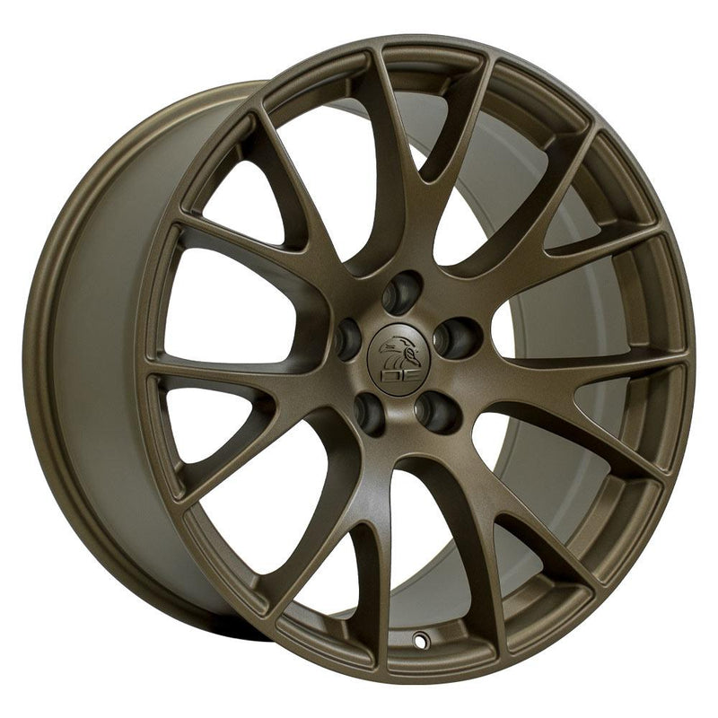 20" Replica Wheel DG15 Fits Dodge Hellcat Rim 20x10 Bronze Wheel