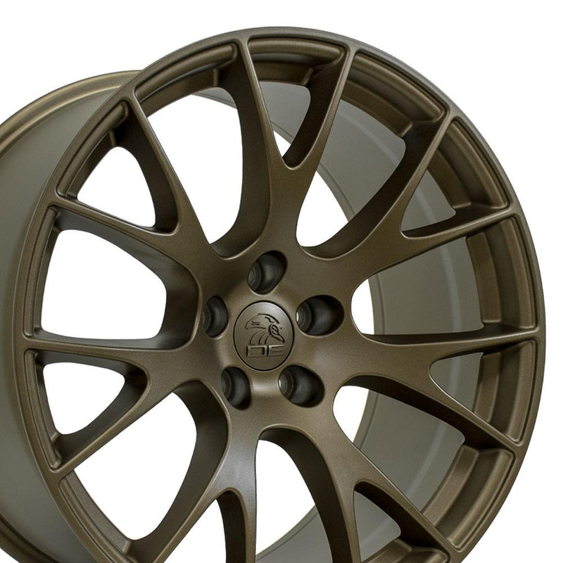 20" Replica Wheel DG15 Fits Dodge Hellcat Rim 20x10 Bronze Wheel