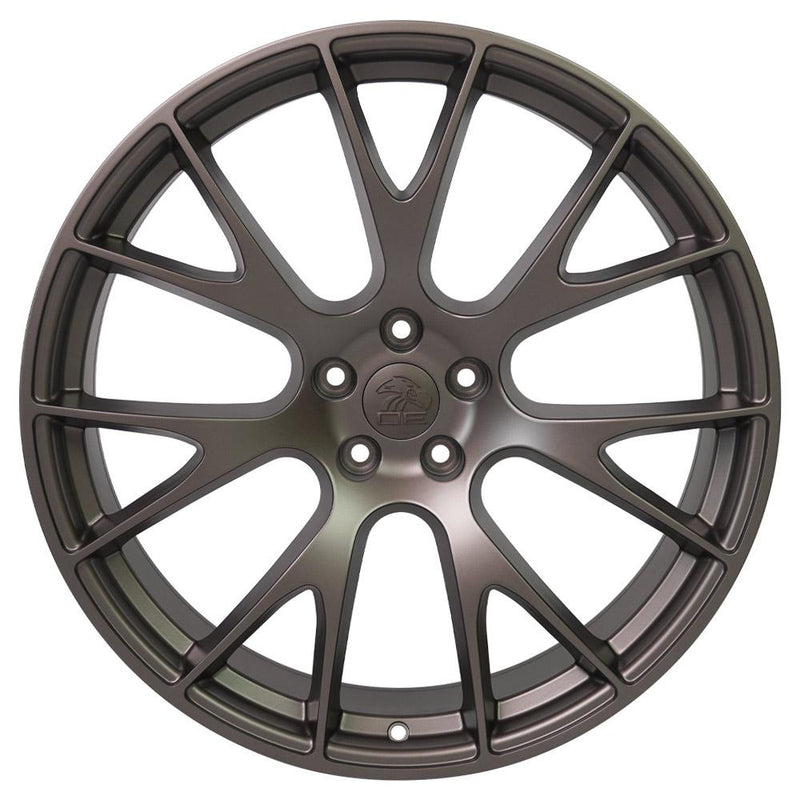 22" Replica Wheel DG15 Fits Dodge Hellcat Rim 22x9 Bronze Wheel