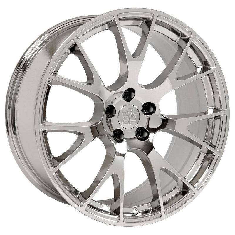 22" Replica Wheel DG15 Fits Dodge Hellcat Rim 22x9 Chrome Wheel