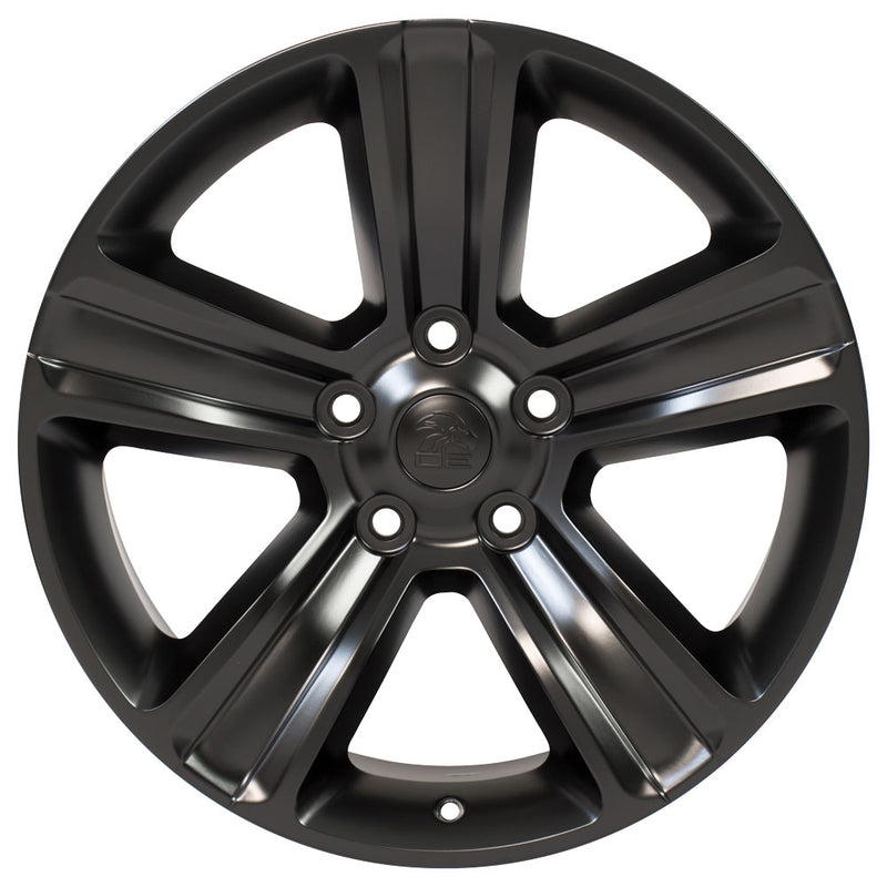 20" Replica Wheel DG65 Fits Dodge RAM Rim 20x9 Black Wheel