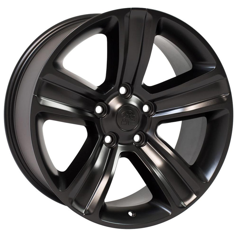 20" Replica Wheel DG65 Fits Dodge RAM Rim 20x9 Black Wheel