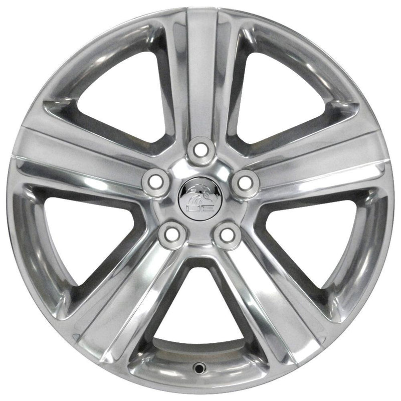 20" Replica Wheel DG65 Fits Dodge RAM Rim 20x9 Polished Wheel
