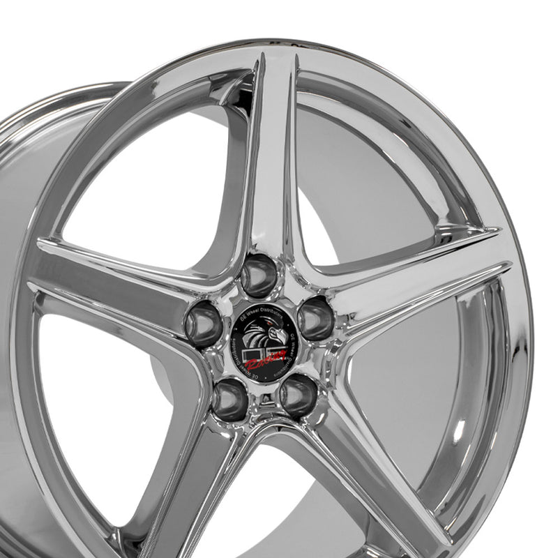 18" Replica Wheel FR06B Fits Ford Mustang Saleen Rim 18x10 Chrome Wheel