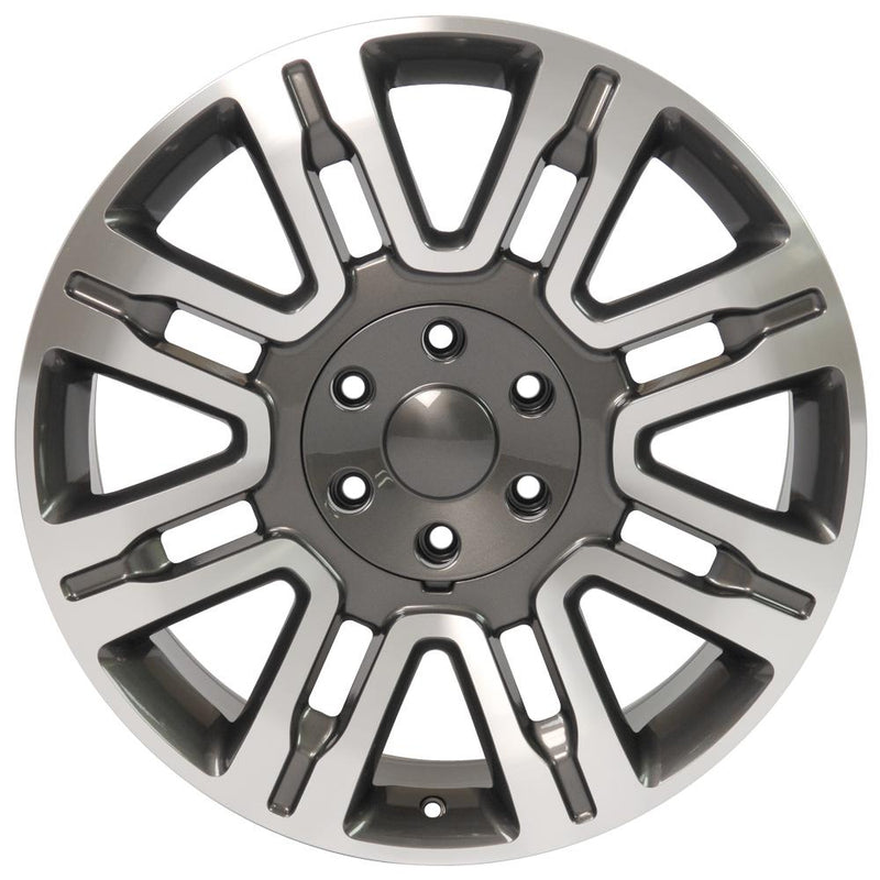 20" Replica Wheel FR98 Fits Ford Expedition Rim 20x8.5 Gunmetal Mach'd Wheel