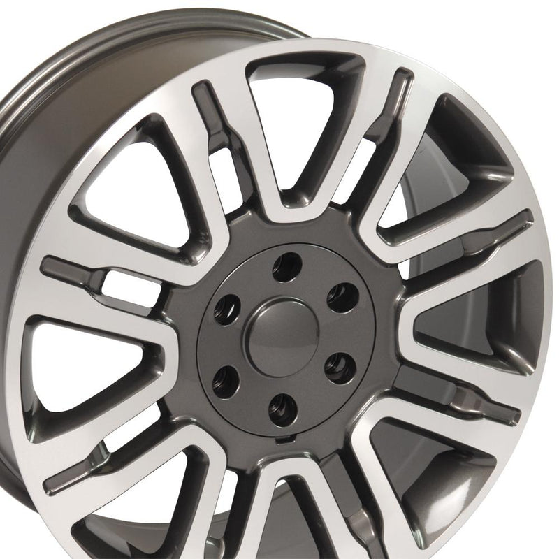 20" Replica Wheel FR98 Fits Ford Expedition Rim 20x8.5 Gunmetal Mach'd Wheel