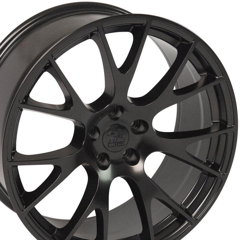 22" Replica Wheel DG69 Fits Dodge RAM Hellcat Rim 22x10 Black Wheel