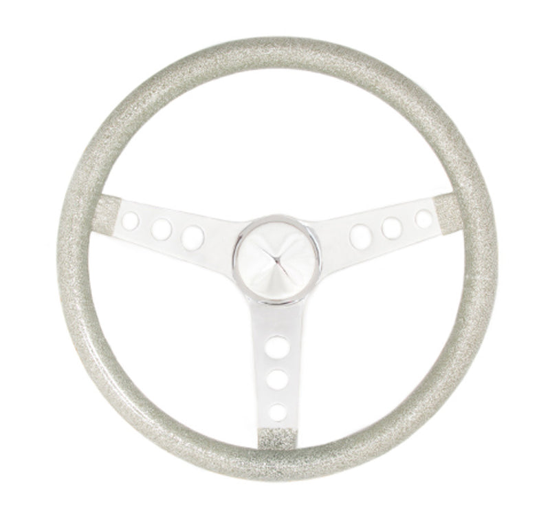 Steering Wheel Mtl Flake Silver /Spoke Chrm 13.5