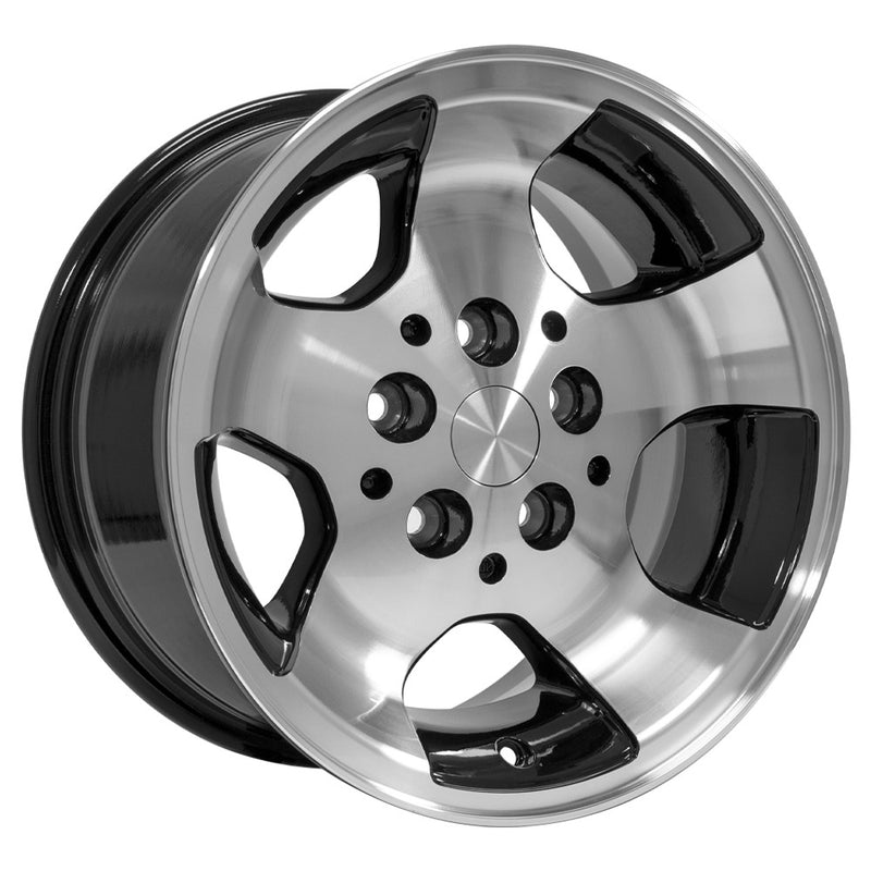 15" Replica Wheel JP08 Fits Jeep Wrangler Rim 15x8 Machined Wheel