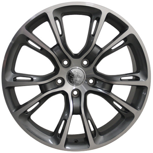 20" Replica Wheel JP16 Fits Jeep Grand Cherokee Rim 20x8.5 Gunmetal Mach'd Wheel