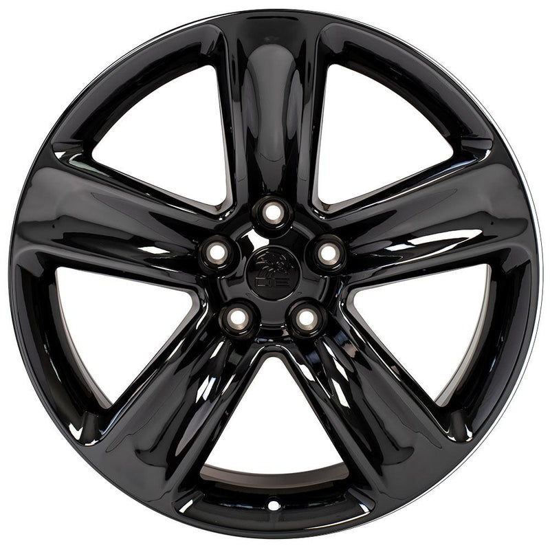 20" Replica Wheel JP17 Fits Jeep Grand Chreokee Rim 20x10 Black Chrome Wheel