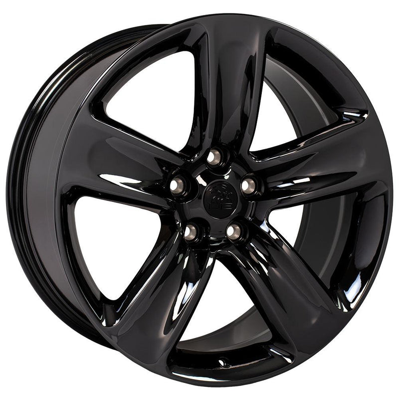 20" Replica Wheel JP17 Fits Jeep Grand Chreokee Rim 20x10 Black Chrome Wheel