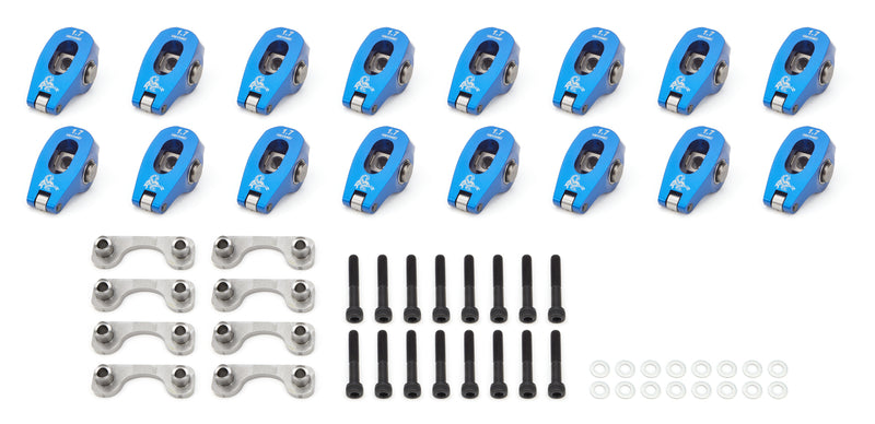 GM LS Roller Rocker Arms 1.7 Ratio 8mm Ped Mnt