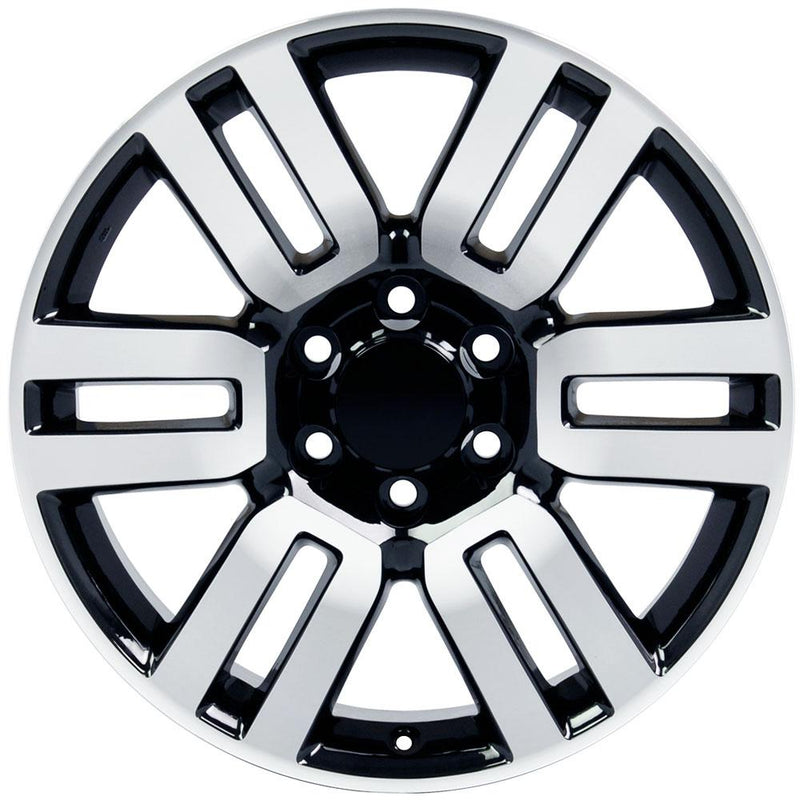 20" Replica Wheel TY10 Fits Toyota 4Runner Rim 20x7 Black Mach'd Wheel