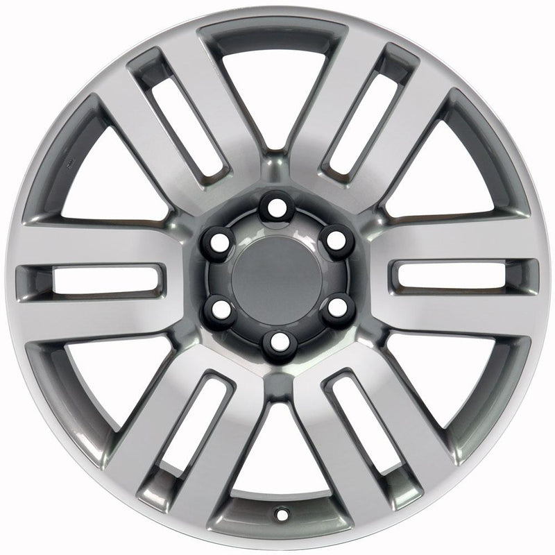 20" Replica Wheel TY10 Fits Toyota 4Runner Rim 20x7 Gunmetal Mach'd Wheel