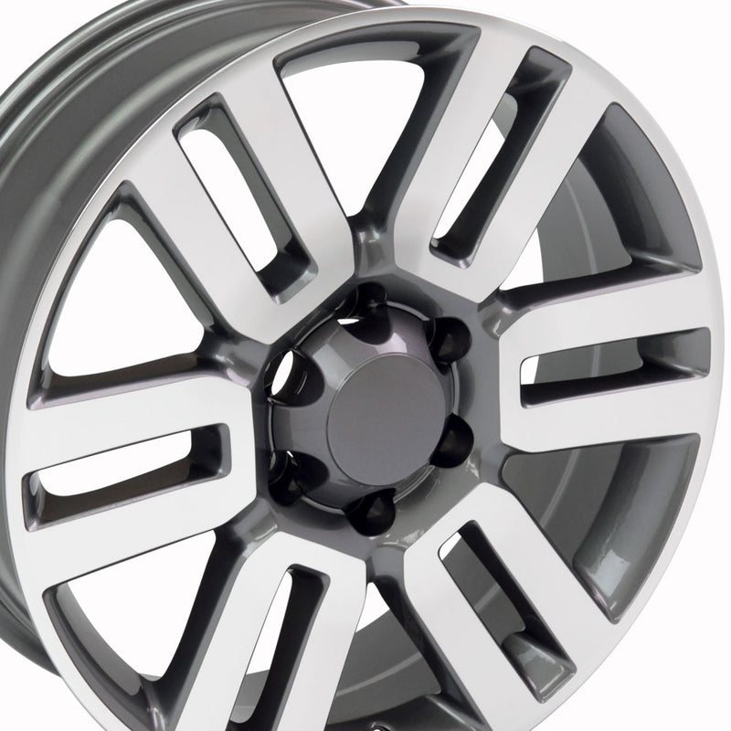 20" Replica Wheel TY10 Fits Toyota 4Runner Rim 20x7 Gunmetal Mach'd Wheel