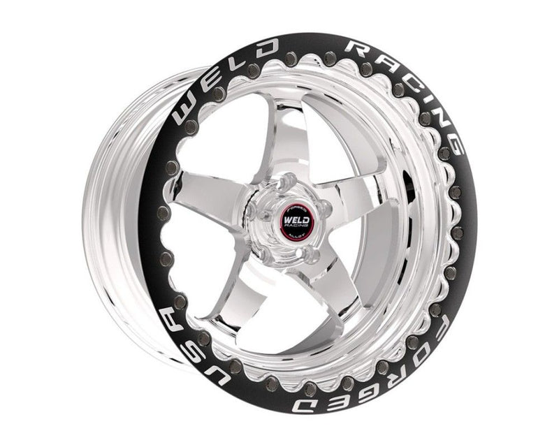 Weld S71 15x10.33 / 5x120mm BP / 7.5in. BS Polished Wheel (Medium Pad) - Polished Single Beadlock MT
